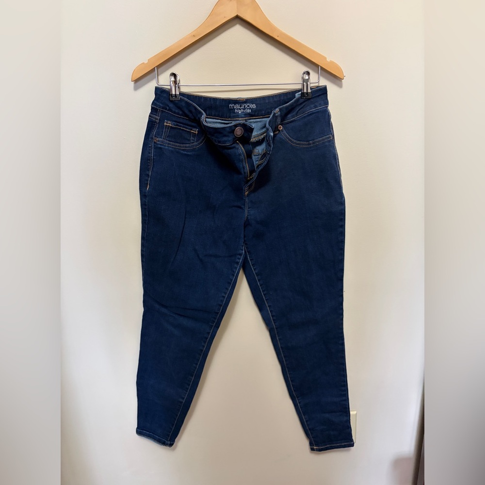 Maurices Dark Blue Denim Jeggings